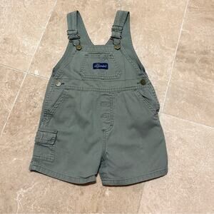Vintage Cutecumber olive green shortalls